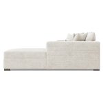 Helena Fabric Sectional Wood Foot