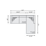Helena Fabric Sectional Wood Foot
