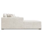 Helena Fabric Sectional Wood Foot