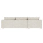 Helena Fabric Sectional Wood Foot