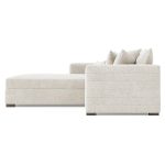 Helena Fabric Sectional Wood Foot